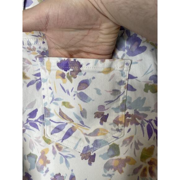 Gloria Vanderbilt Pants Womens 10P Floral Amanda Capri Stretch Denim Petite - Picture 8 of 14